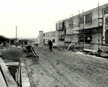 Vandyke Upper School during construction in 1975